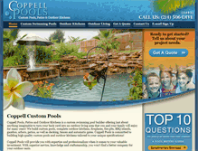 Tablet Screenshot of coppellpools.com
